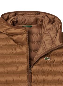 Veste matelassée Lacoste camel pour homme