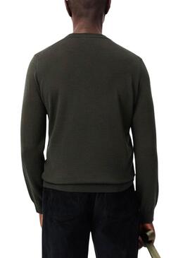 Pull Lacoste basique vert pour homme