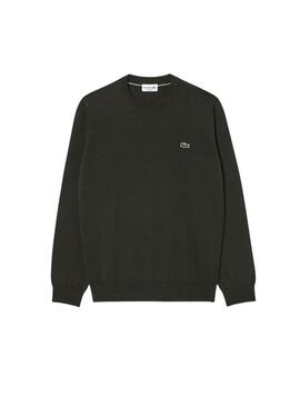 Pull Lacoste basique vert pour homme