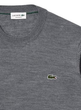 Pull Lacoste basique gris pour homme