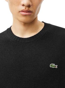 Maillot Lacoste Tricot noir pour homme