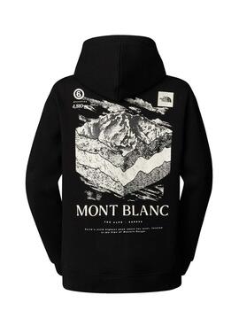 Sweat à capuche The North Face Mont Blanc noir pour femme