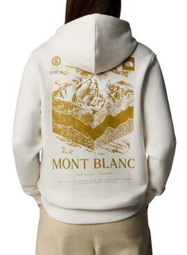 Sweat à capuche The North Face Mont Blanc beige pour femme