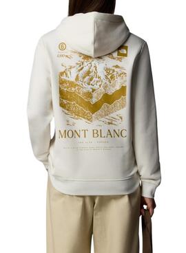 Sweat à capuche The North Face Mont Blanc beige pour femme