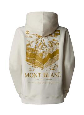 Sweat à capuche The North Face Mont Blanc beige pour femme