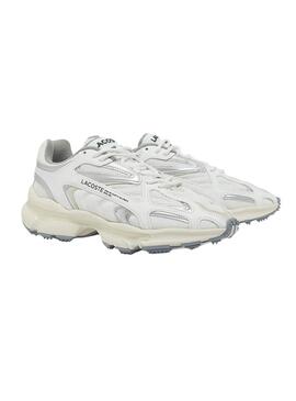 Baskets Lacoste L003 Blanc et Argent pour homme