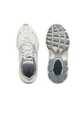 Baskets Lacoste L003 Blanc et Argent pour homme