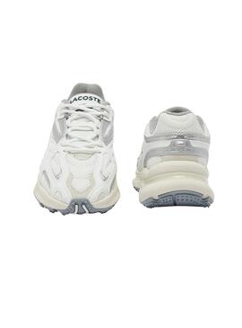 Baskets Lacoste L003 Blanc et Argent pour homme