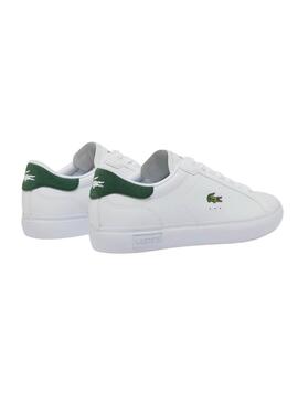 Baskets Lacoste Powercourt Blanc et Vert pour homme