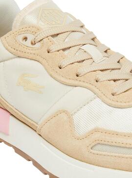 Baskets Lacoste Partner Beige pour femme