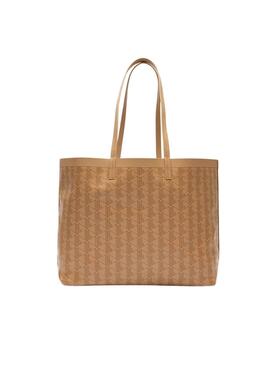 Sac Shopper Monogramme Lacoste Camel pour femme