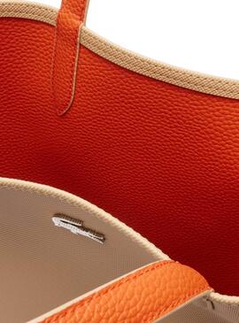 Sac Lacoste Anna Vertical Beige et Orange pour femme