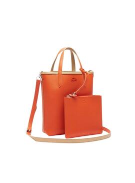 Sac Lacoste Anna Vertical Beige et Orange pour femme