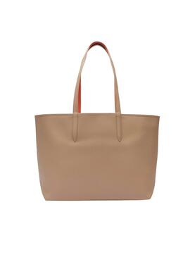 Sac réversible Lacoste Anna Beige et Orange pour femme