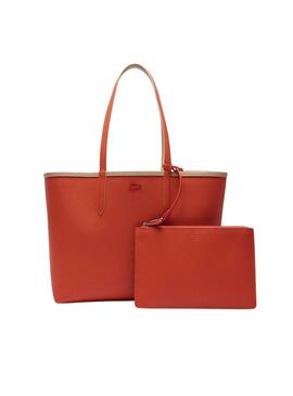 Sac réversible Lacoste Anna Beige et Orange pour femme