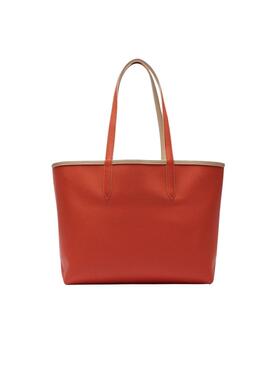 Sac réversible Lacoste Anna Beige et Orange pour femme