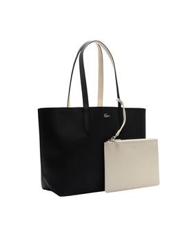 Sac réversible Lacoste Anna Noir et Beige pour femme