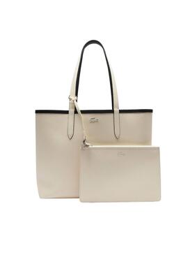 Sac réversible Lacoste Anna Noir et Beige pour femme