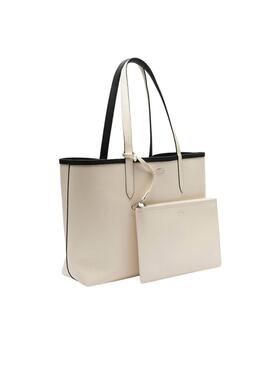 Sac réversible Lacoste Anna Noir et Beige pour femme