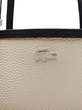 Sac réversible Lacoste Anna Noir et Beige pour femme