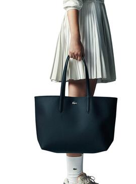 Sac réversible Lacoste Anna Noir et Beige pour femme