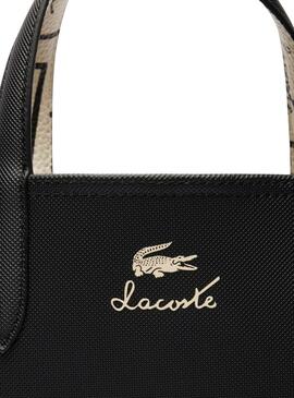 Sac à main Lacoste Anna Vertical blanc et noir pour femme