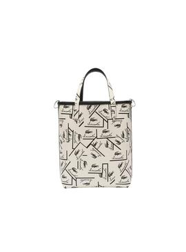 Sac à main Lacoste Anna Vertical blanc et noir pour femme