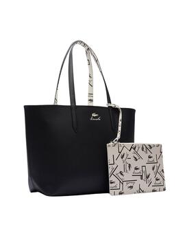 Sac réversible Lacoste Anna Noir et Blanc pour femme