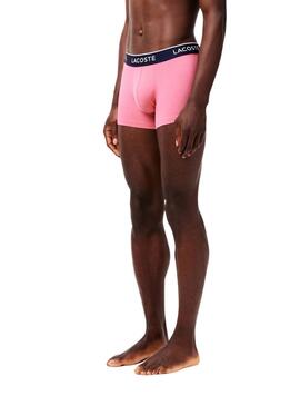 Boxers Lacoste Boxer Bourgogne, Rose et Bleu pour homme