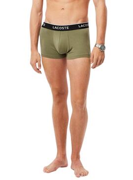 Boxers Lacoste Boxer Vert, Rouge et Noir pour homme