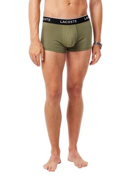 Boxers Lacoste Boxer Vert, Rouge et Noir pour homme