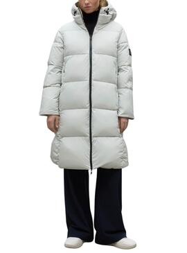 Manteau Acolché Réversible Ecoalf Barualf Blanc pour femme