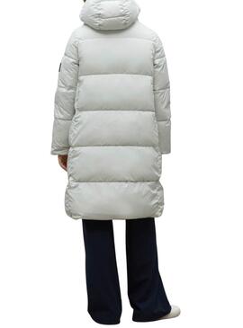 Manteau Acolché Réversible Ecoalf Barualf Blanc pour femme