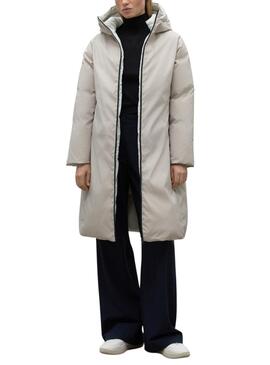 Manteau Acolché Réversible Ecoalf Barualf Blanc pour femme