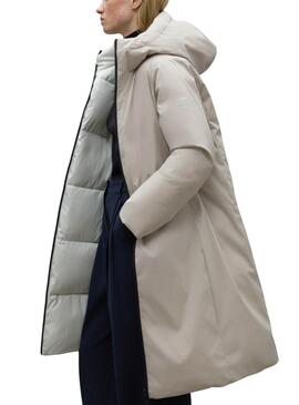 Manteau Acolché Réversible Ecoalf Barualf Blanc pour femme