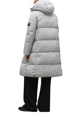 Manteau Réversible Ecoalf Barualf Blanc et Marine pour femme