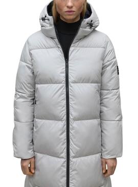 Manteau Réversible Ecoalf Barualf Blanc et Marine pour femme