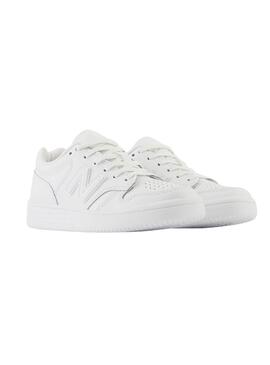 Baskets New Balance B480 Blanc pour fille et garçon