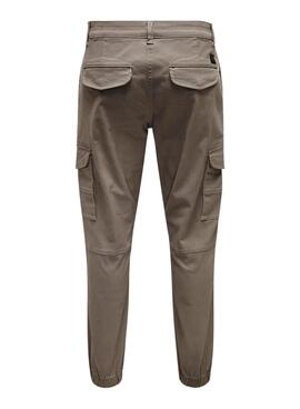 Pantalon Only and Sons Carter Cargo Marron pour homme