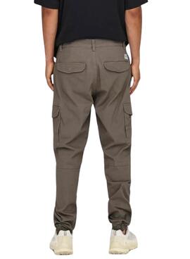 Pantalon Only and Sons Carter Cargo Marron pour homme