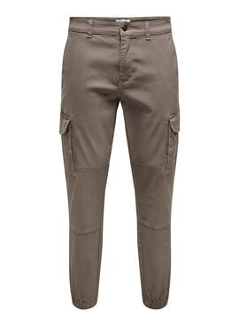 Pantalon Only and Sons Carter Cargo Marron pour homme