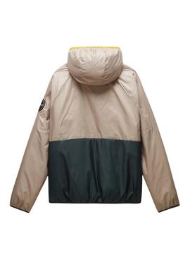 Veste Napapijri A-Thur Beige et Vert pour homme