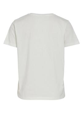 T-shirt Vila Viamur Blanc pour femme