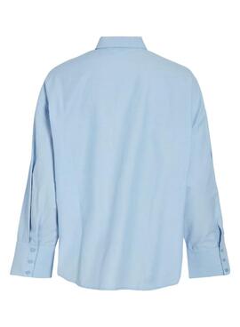 Chemise Vila Vifine Bleue Oversized pour femme