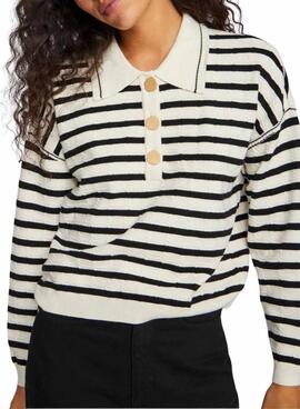 Pull Vila Vimalfine Polo Rayures pour femme