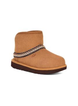 Bottes UGG Mini Crescent Marron pour garçon et fille