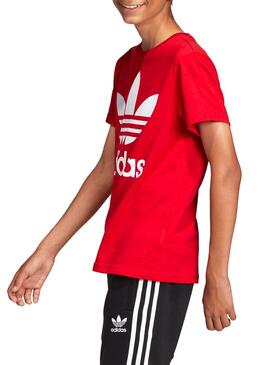 T-Shirt Adidas Trefoil Rouge