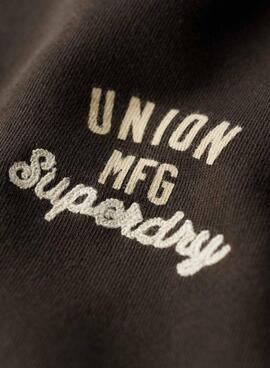 Sweat-shirt Superdry Workwear Embroider Loose Noir pour femme