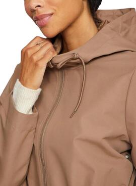 Imperméable Vila Vitally déperlant beige pour femme