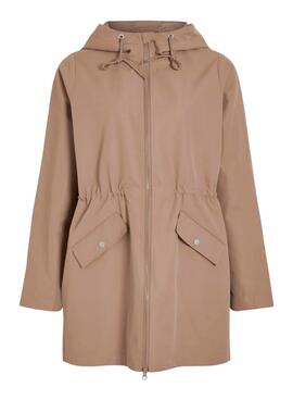 Imperméable Vila Vitally déperlant beige pour femme